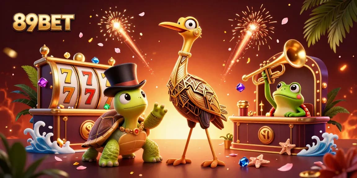 Experience thrilling gameplay at 89BET with vibrant casino elements capturing exciting jackpots.