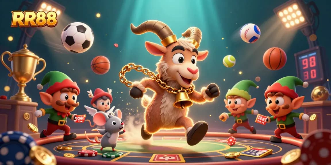 Win big at the RR88 casino with vibrant characters in an exciting 3D illustration.