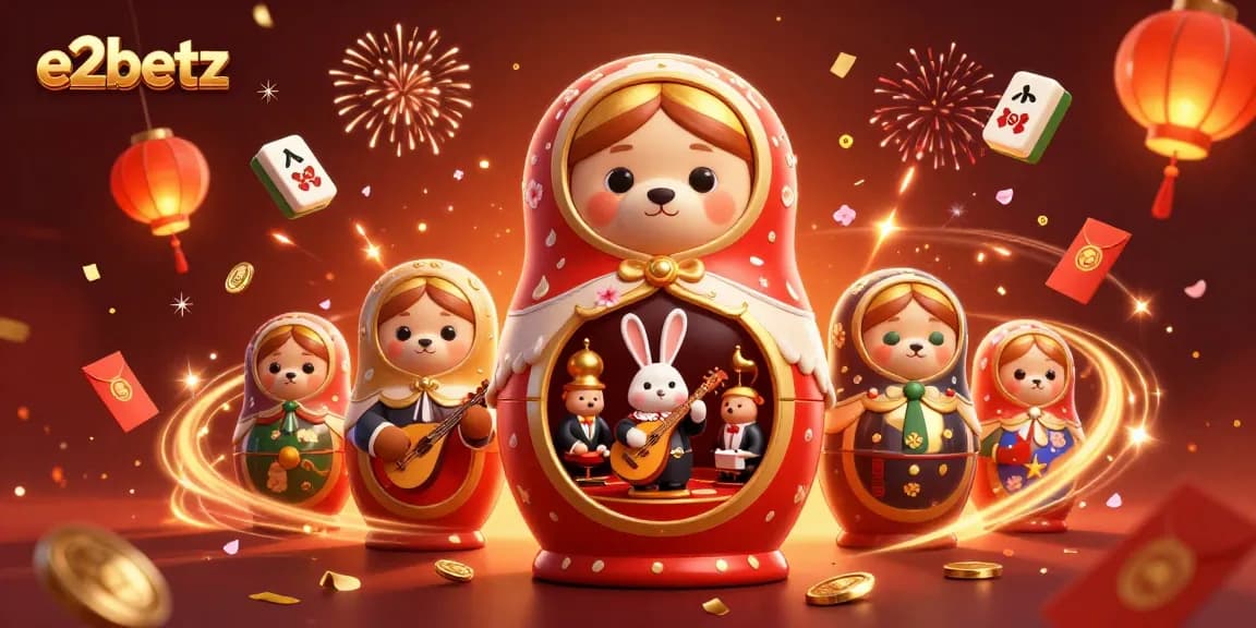 Experience vibrant gaming with e2betz featuring playful bears and exciting casino elements.