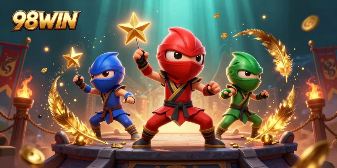 Experience thrilling gameplay with 98WIN’s dynamic casino action featuring colorful ninja chameleons.