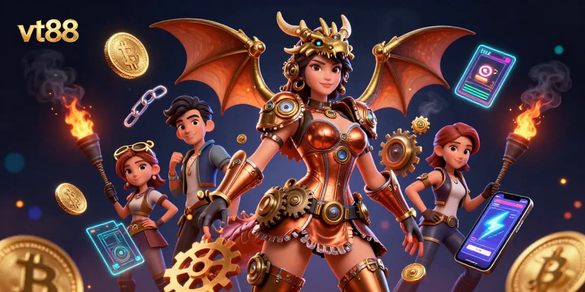 Engage with vt88 in this vibrant casino scene showcasing rich gaming elements and festive atmosphere.