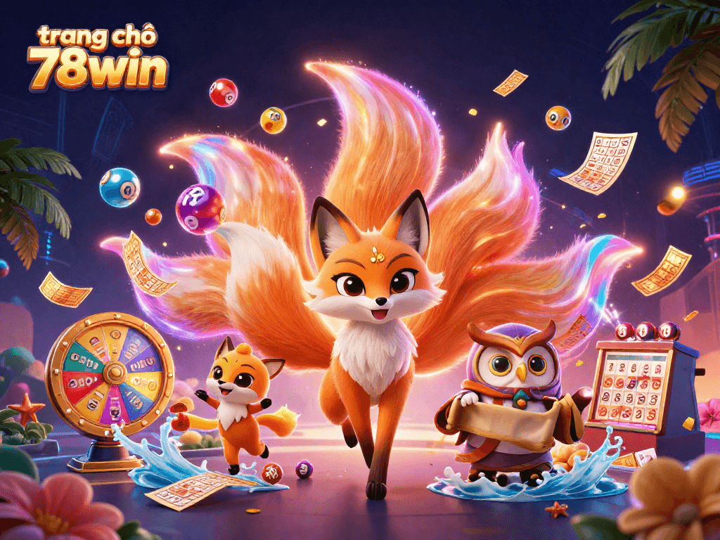 Experience vibrant gameplay with trang chủ 78win featuring a colorful lottery scene with animated characters and elements.
