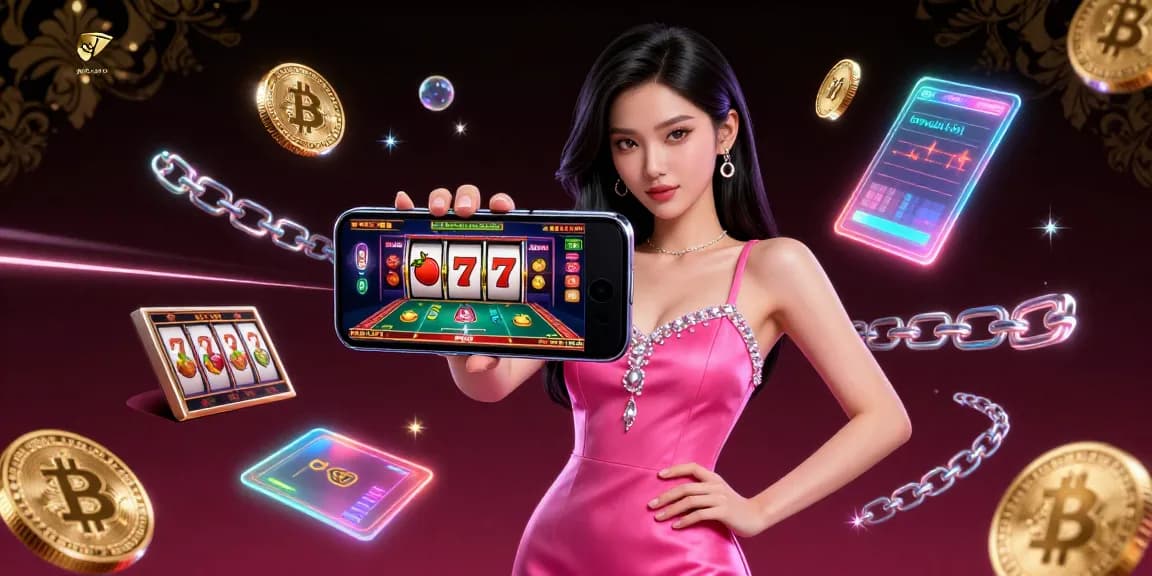 Experience premier gaming at go8casino with a vibrant scene showcasing dynamic slot game elements and cryptocurrency.