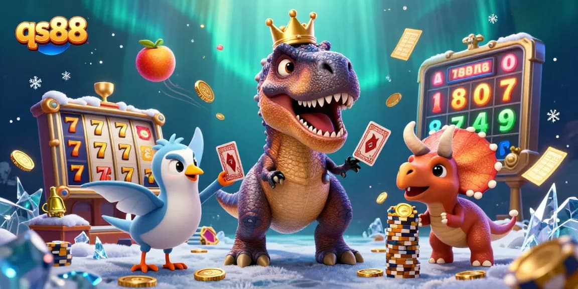 qs88 enhances gameplay through vibrant scenes filled with joyful characters and casino elements.