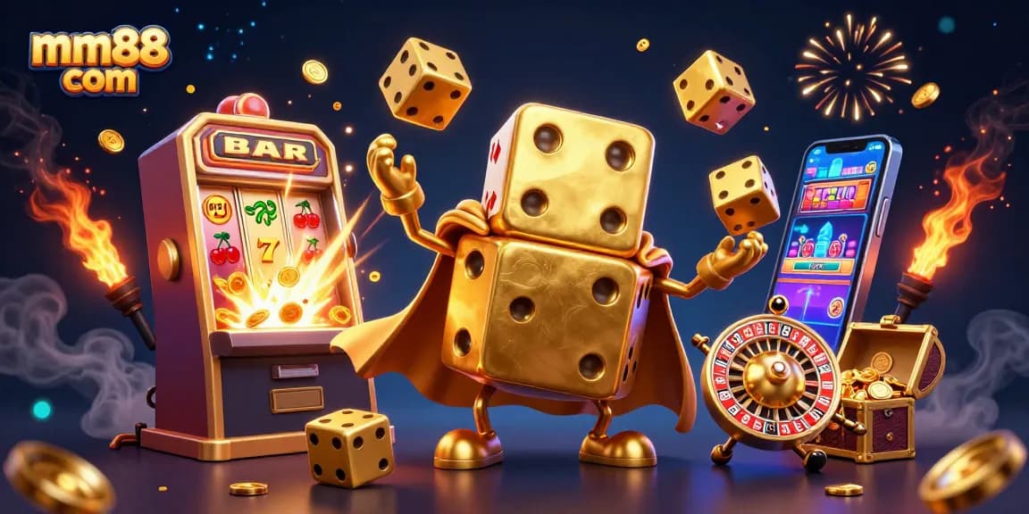 Engage with the vibrant world of mm88 com, featuring dynamic characters and exciting casino elements.
