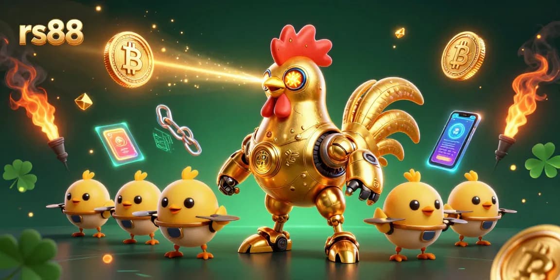 Experience thrilling gaming at rs88 with a vibrant 3D illustration of a futuristic gambling scene.