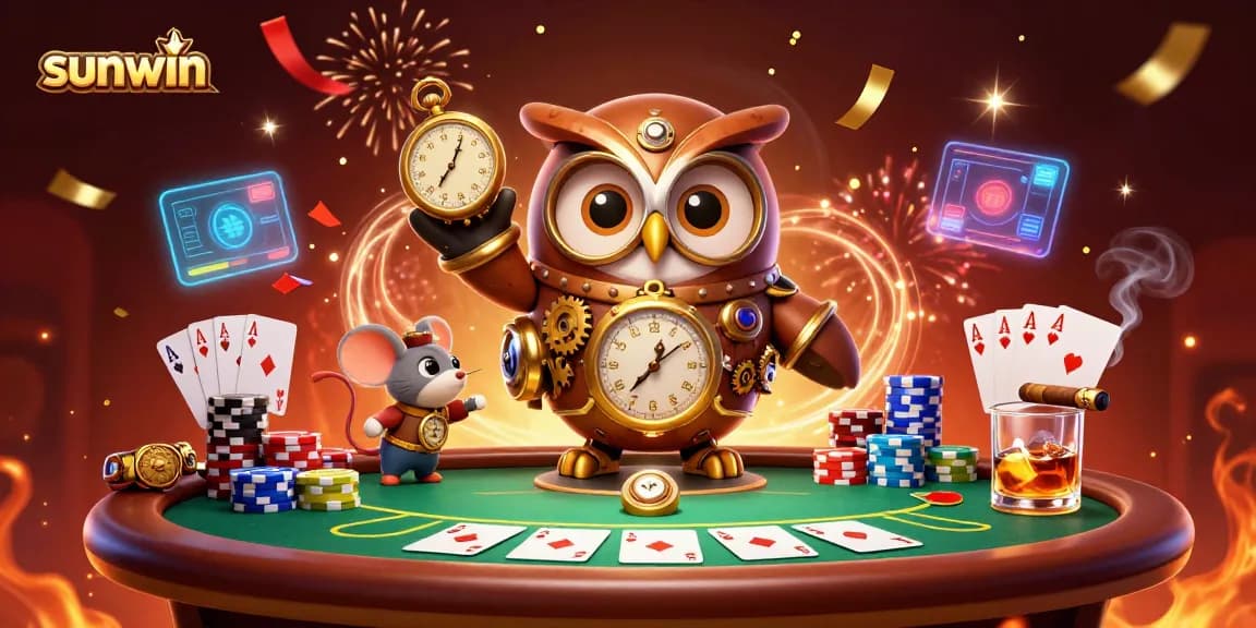Engage with thrilling gameplay at sunwin, showcasing poker excitement and dynamic 3D characters.