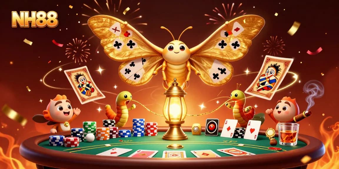 Experience thrilling moments at NH88 with a vibrant illustration showcasing casino excitement and key elements.