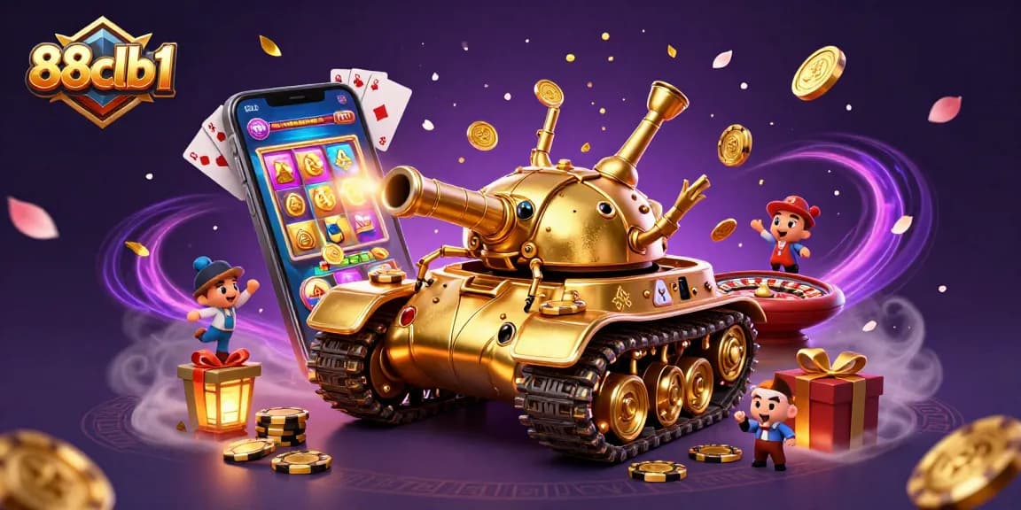 Spin and win with 88clb1's dynamic casino scene featuring a golden beetle tank!