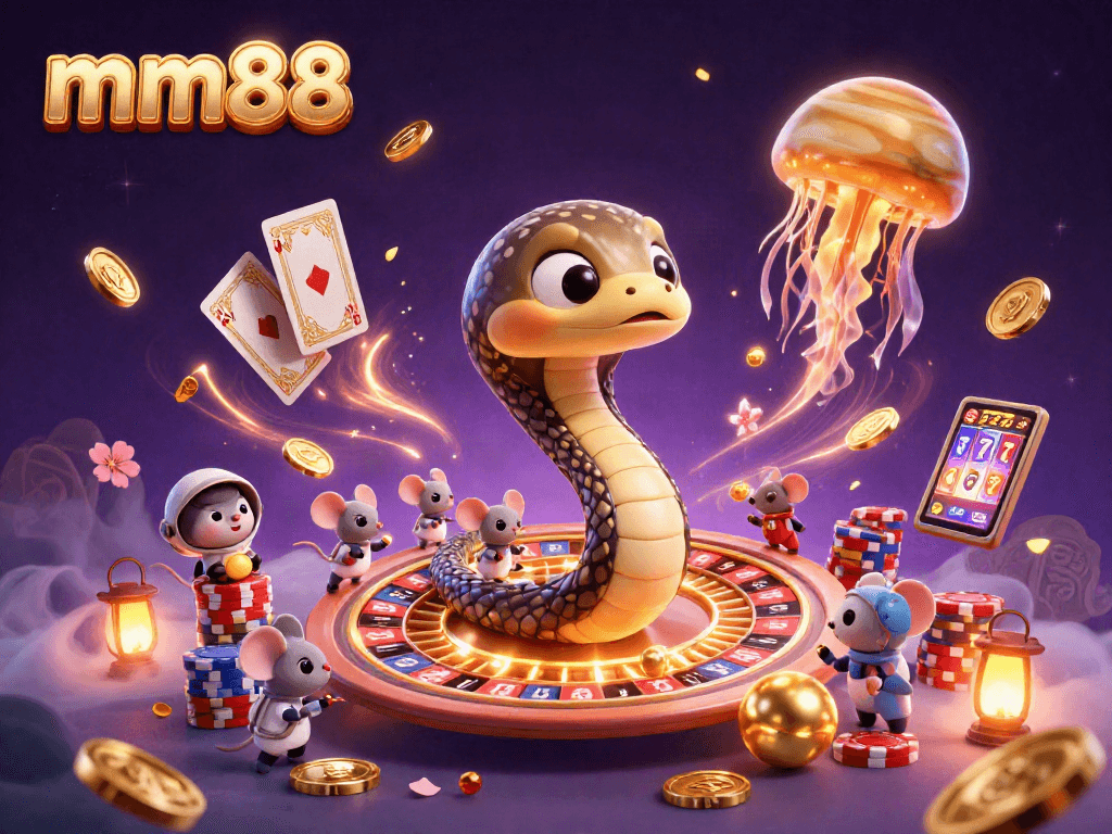 Experience engaging gameplay with mm88's cosmic-themed roulette featuring vivid characters and casino elements.