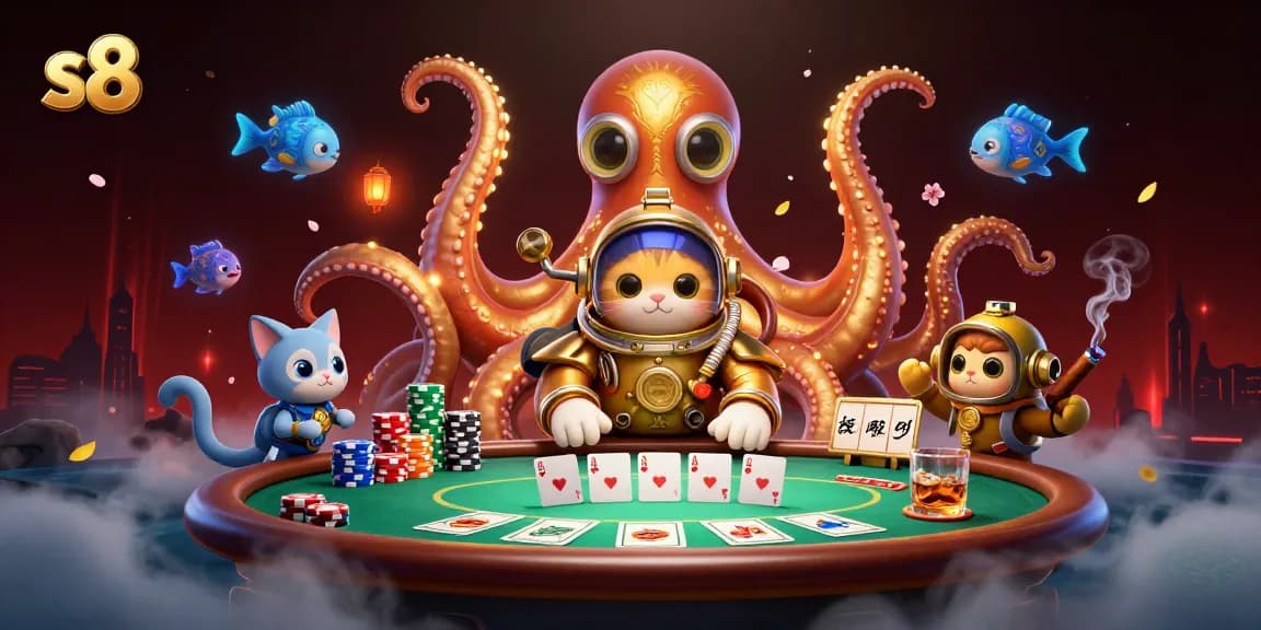 Bet on s8 to feel the thrill of winning with a kraken and cartoon characters.
