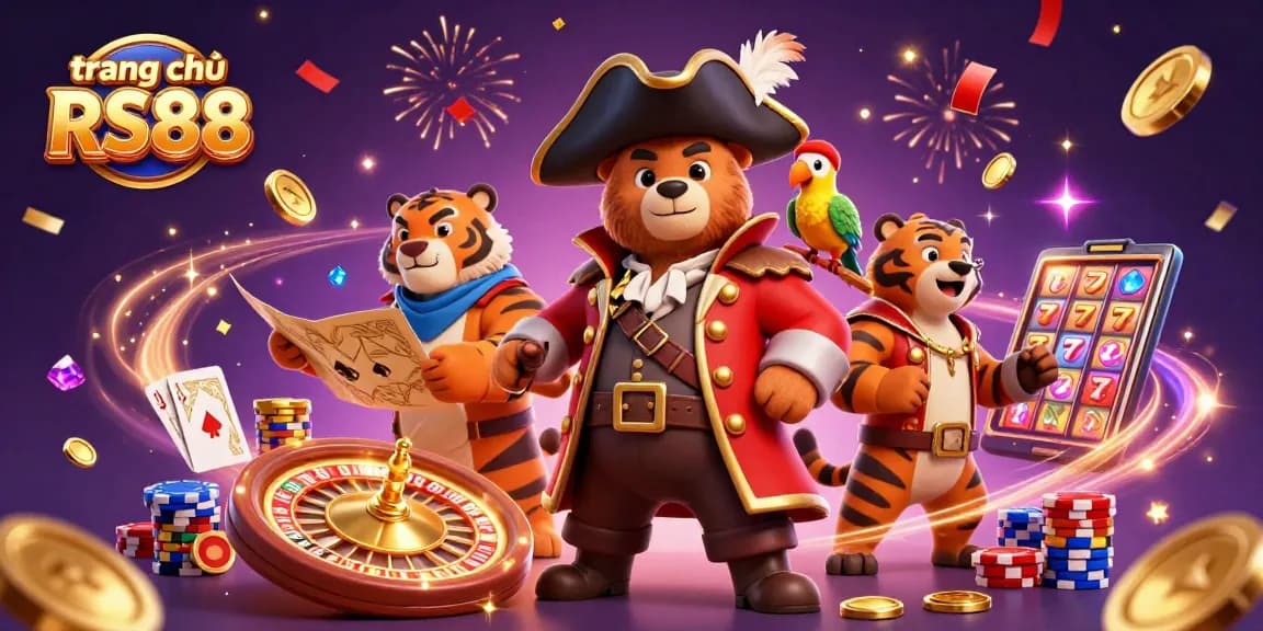 Experience the excitement at trang chủ RS88 with vibrant 3D casino illustration showcasing thrilling games.