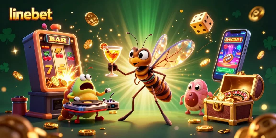 Experience thrilling wins at linebet with a vibrant casino scene featuring a jackpot explosion and dynamic game elements