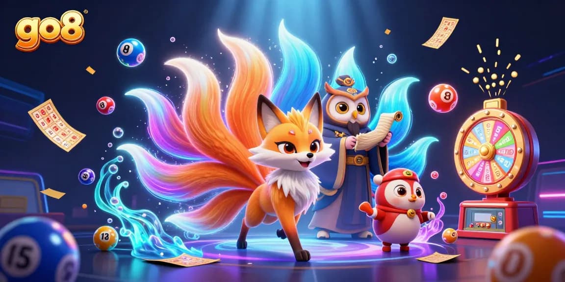 Win big with go8 as a vibrant nine-tailed fox spirit and owl sage lead spirited games of chance!