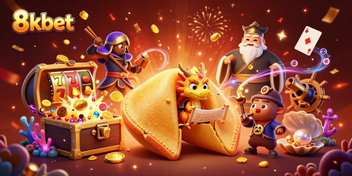 Join the action at 8kbet with a dynamic illustration bursting with vibrant casino elements.