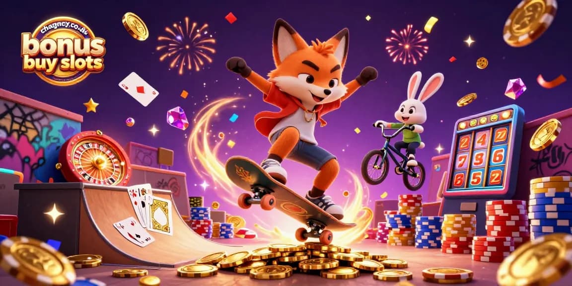 Engage in thrilling gameplay at chagency.co.uk bonus buy slots with cartoon characters jumping into action.
