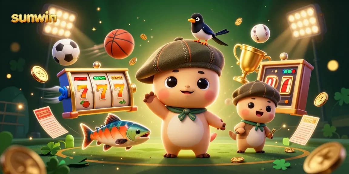 Experience thrilling jackpot excitement with sunwin's vibrant gaming elements and playful characters