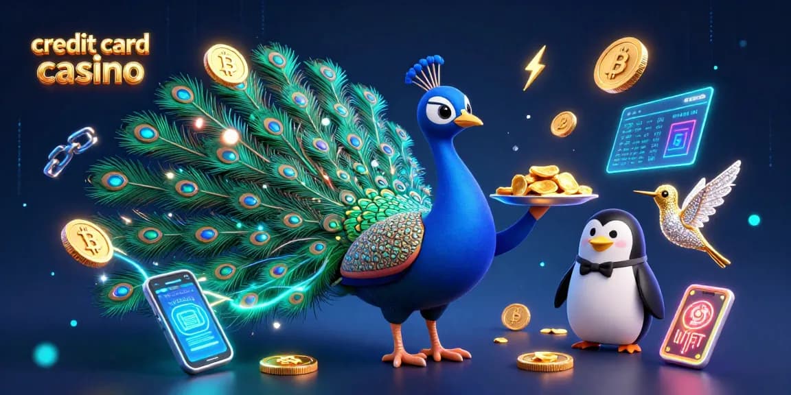 Experience thrilling gameplay at a credit card casino with vibrant 3D characters and crypto elements.