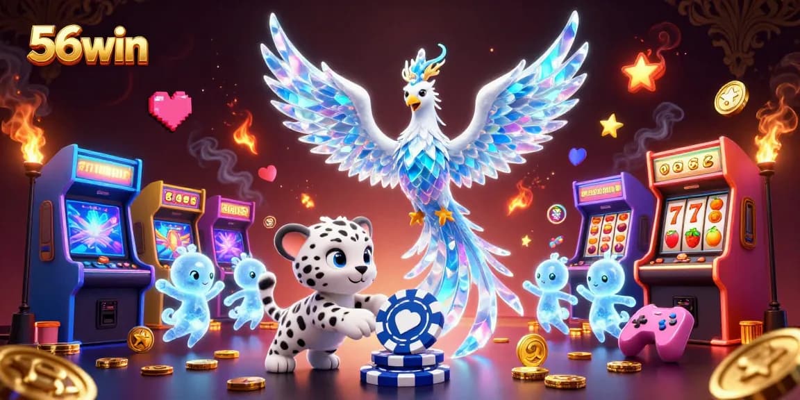 Experience thrilling gameplay entertainment at 56win with vibrant, immersive casino illustrations.