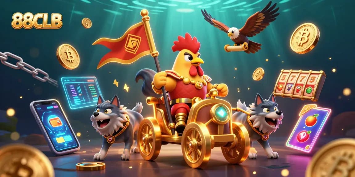 Experience thrilling action with 88CLB as the rooster warlord battles for big wins in the casino!