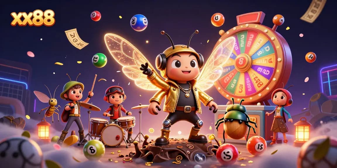 Experience winnings on xx88 with a vibrant 3D casino scene showcasing exciting casino elements.