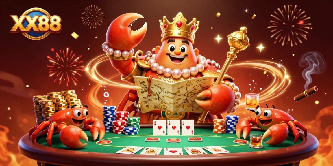 Engage in thrilling gameplay at XX88 with colorful poker chips and a vibrant casino atmosphere.