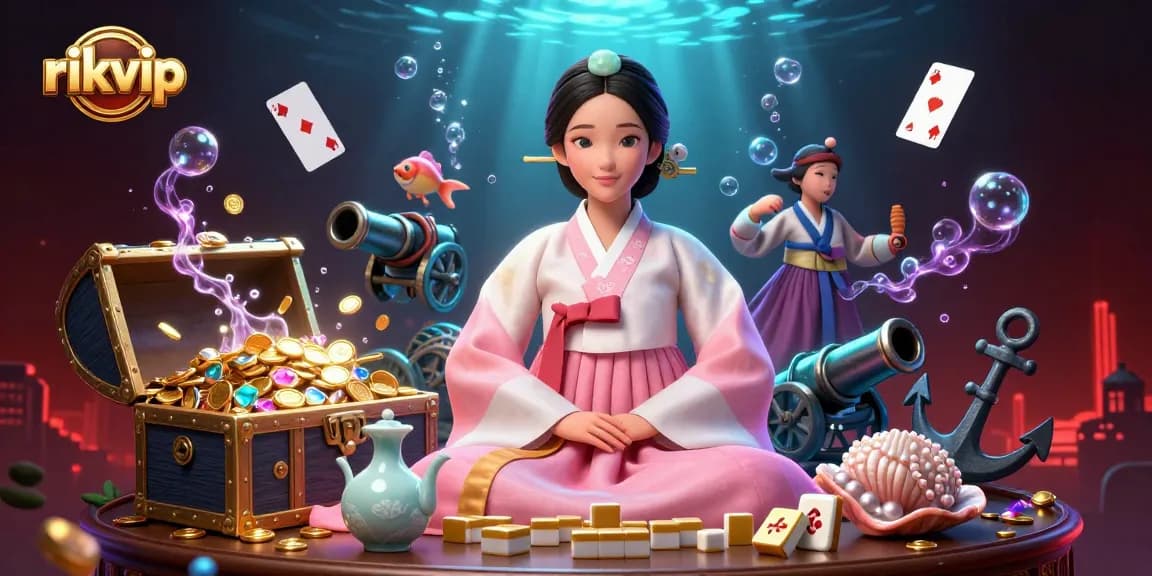 Join the excitement at rikvip with stunning visuals of the elegant Asian woman and thrilling casino elements.