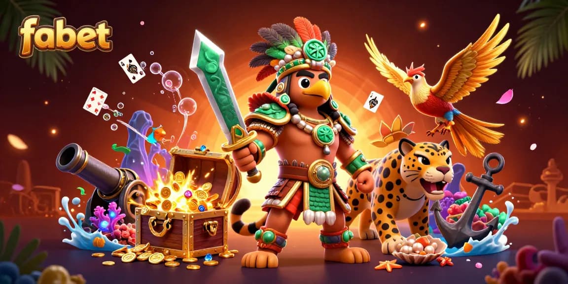 Spin reels and win jackpots at fabet with this vibrant Aztec-themed casino scene.