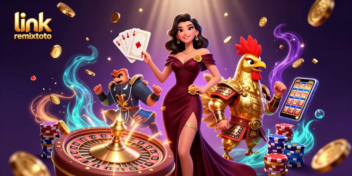 Engage with the thrilling world of link remixtoto through a captivating 3D casino illustration.
