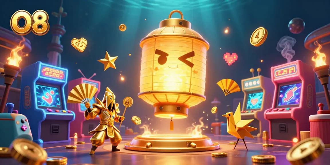 Experience thrilling gameplay at O8 with vibrant casino elements and unique characters.