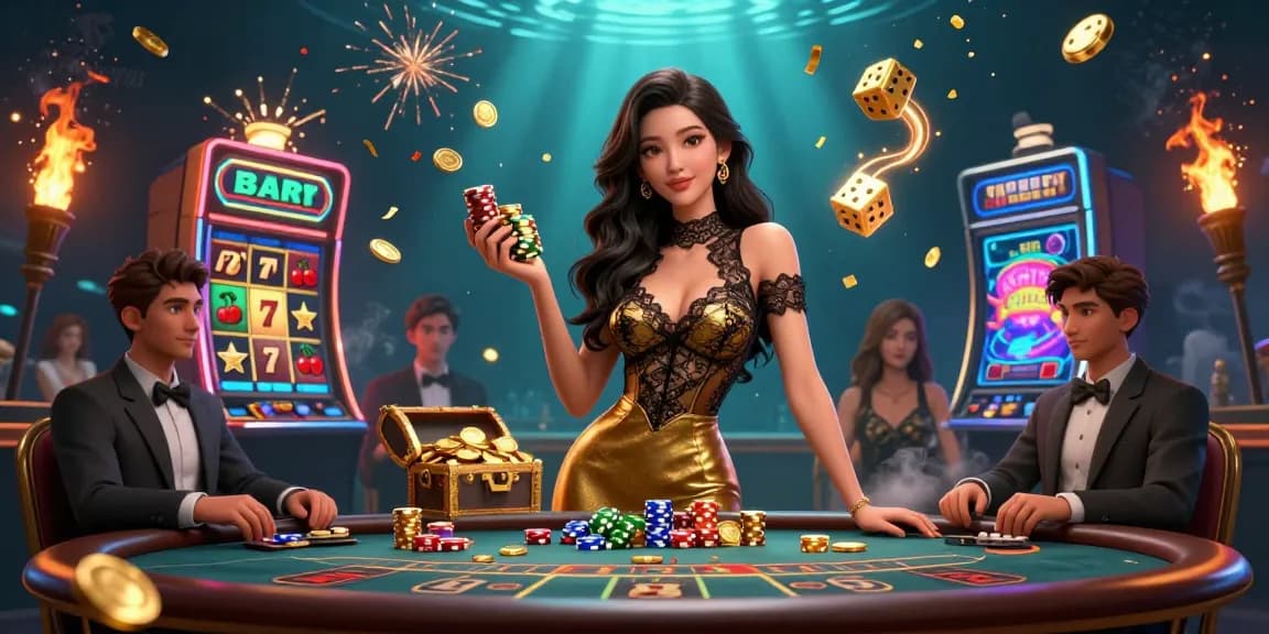Spin and win with the LUCKY88 jackpot in a vibrant casino scene featuring dynamic gaming elements.