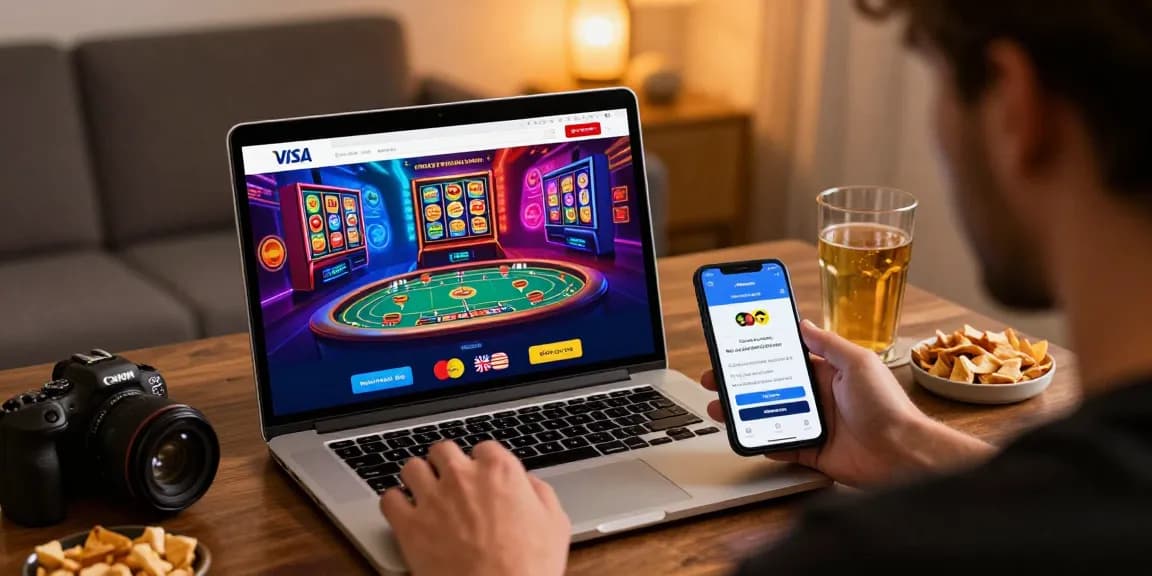 UK player exploring credit card casinos at https://scoarch.org.uk, engaging with vibrant gaming graphics.