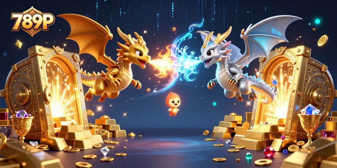Experience thrilling adventures at 789P with vivid dragons amidst treasure and gaming elements.