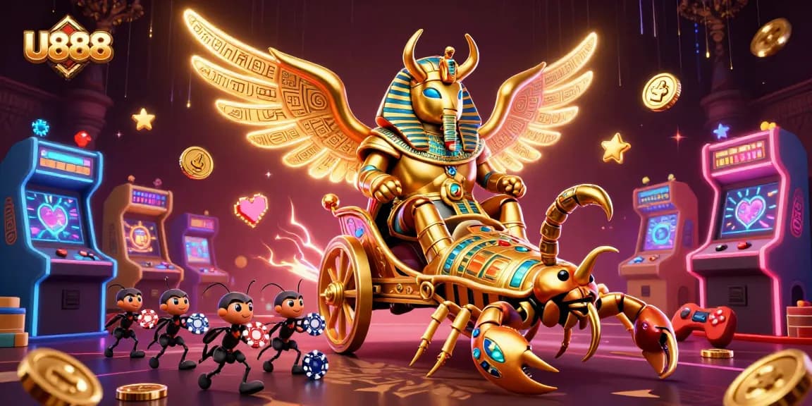 Experience thrilling gameplay at U888 with dynamic casino elements and vibrant characters.