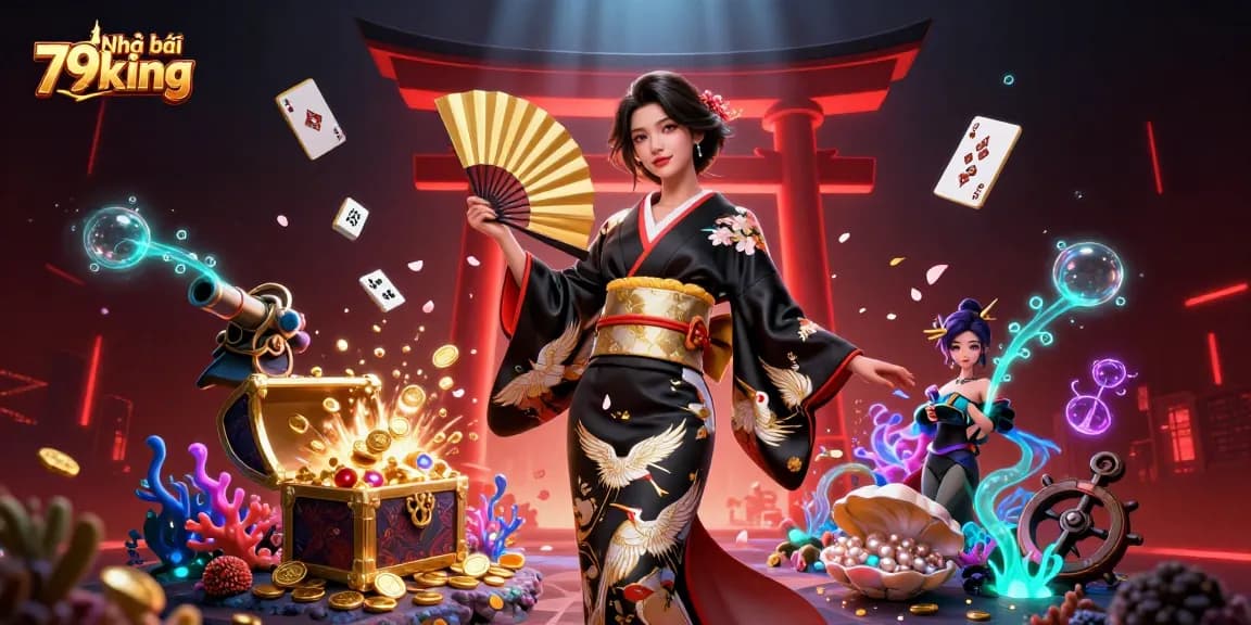 Engage with Nhà cái 79king while exploring vibrant casino-themed digital art featuring dynamic characters and immersive elements.