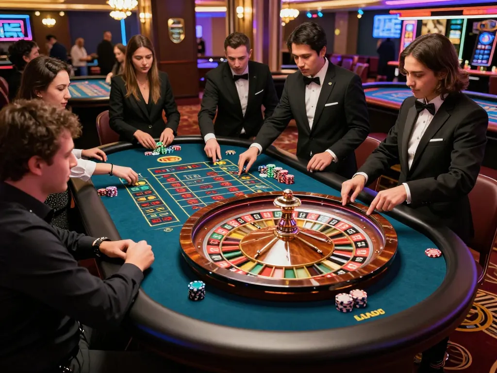Players engaging in roulette gameplay at kubet79 casino, capturing excitement and strategic bets in action