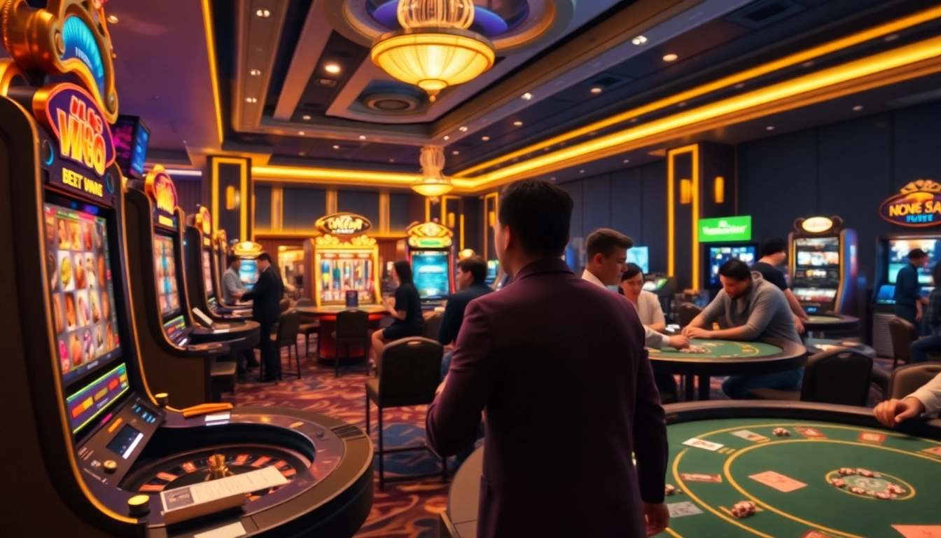 Experience high-stakes gaming at VU88’s luxurious casino tables and slot machines.