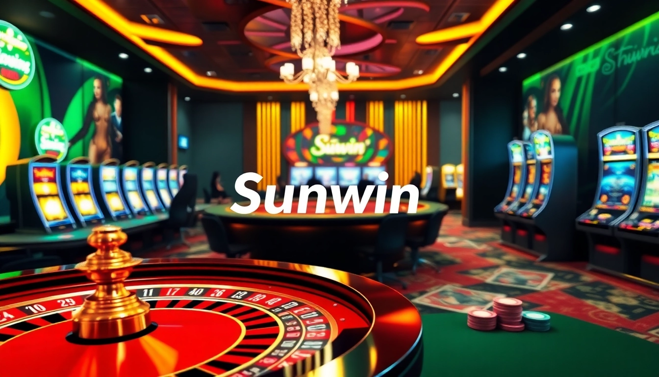 Experience the excitement of sunwin casino gameplay with vibrant tables and slot machines.