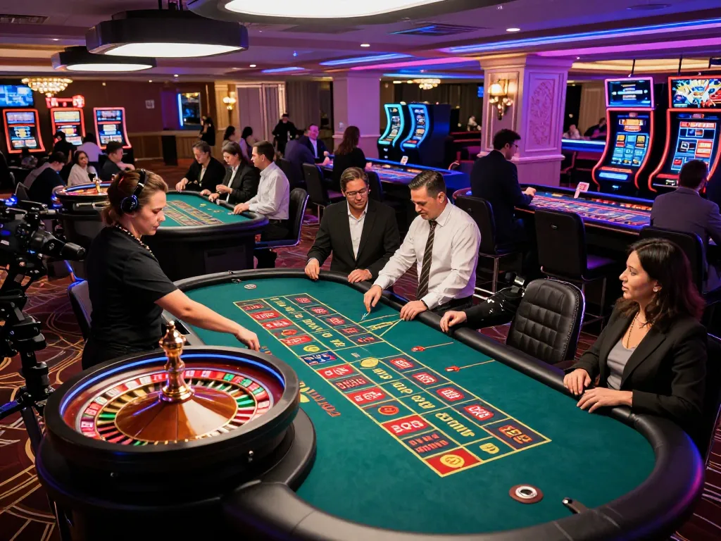 Players placing bets and enjoying roulette at vibrant VE88 casino floor