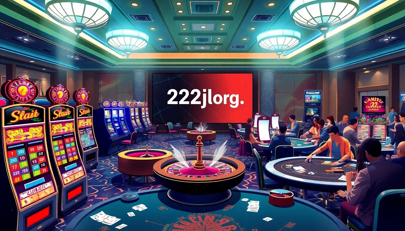 Experience thrilling gameplay at 22jl org with vibrant slot machines and engaging poker tables.