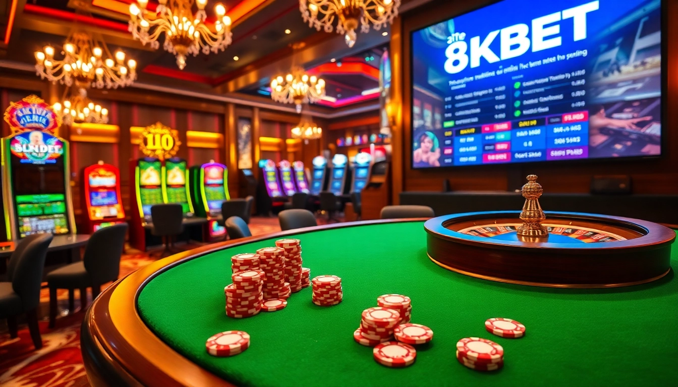 Experience the thrill of 8KBET with vibrant casino games and luxury settings.