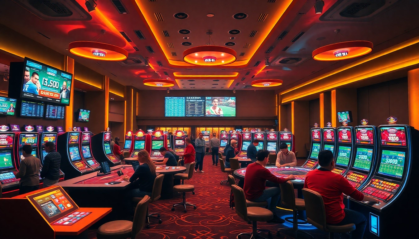 8KBET online casino scene showcasing vibrant gaming atmosphere and luxury.