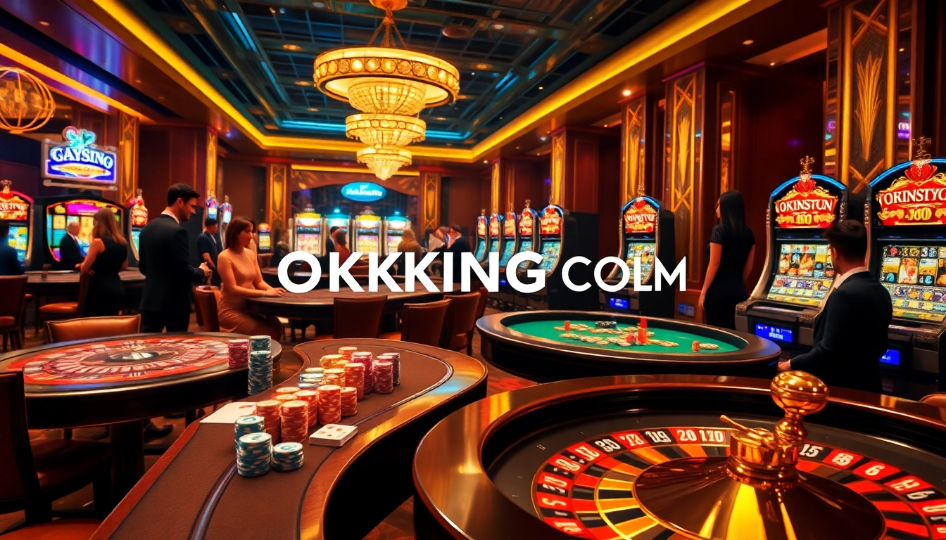 Experience the excitement of gambling at OKKING COM with vibrant casino tables and thrilling games.