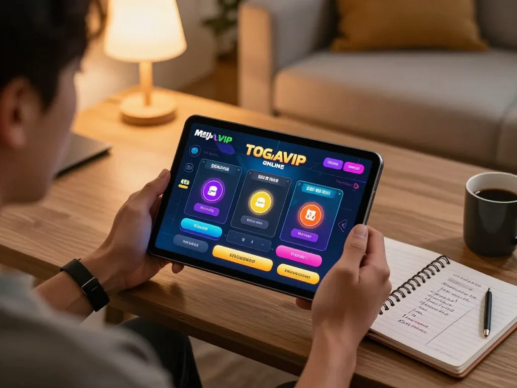 Menikmati mejavip togel online di lingkungan rumah yang nyaman dengan tablet, catatan strategi, dan suasana hangat.