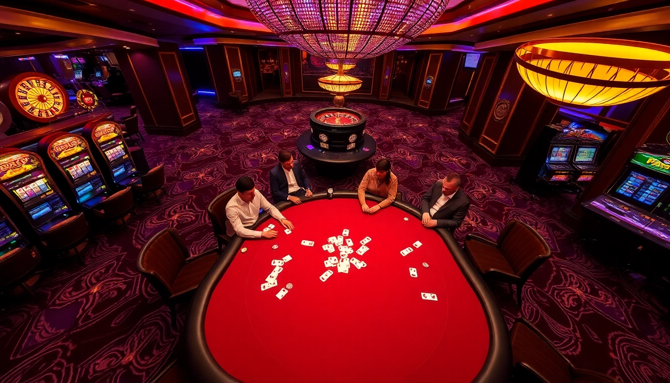 Experience the excitement of go8 casino gaming with players at a stylish poker table.