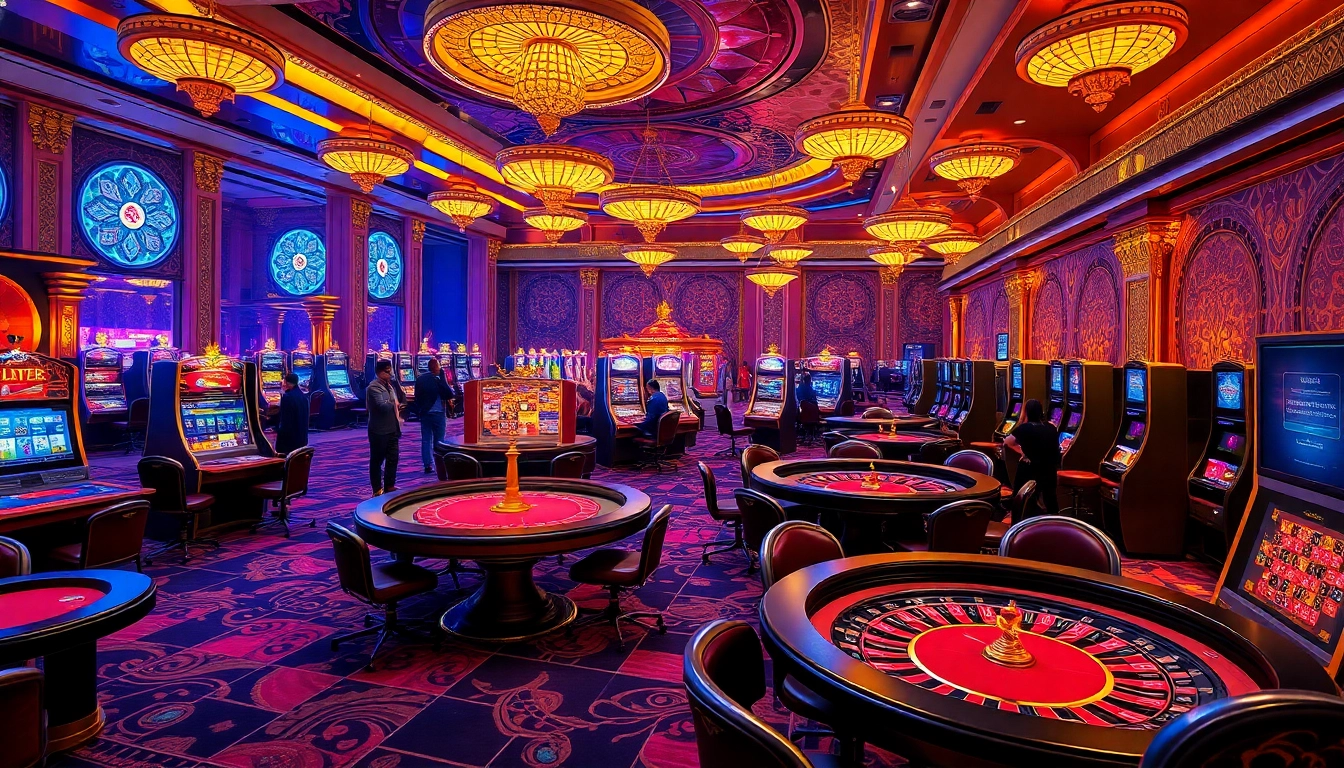 Engaging players in a vibrant casino scene showcasing u31 เข้าสู่ระบบ with luxurious elements and gaming excitement.