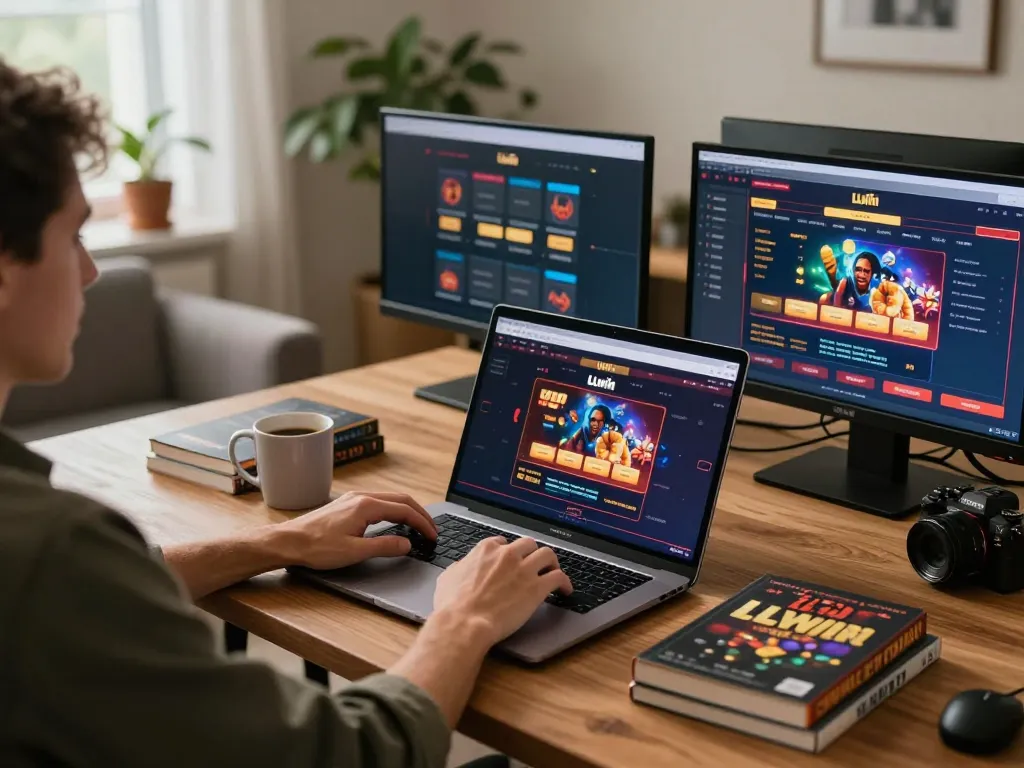 Engage with LLwin's advanced gaming strategies during a relaxing online session.