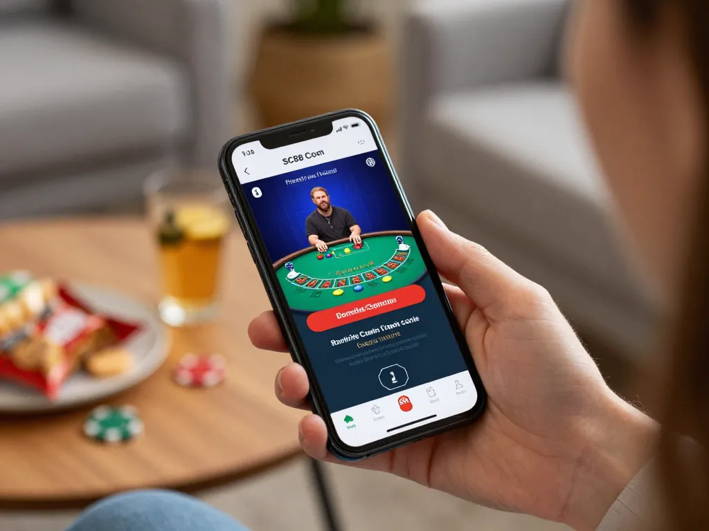 Engaging gameplay on SC88 Com app with live dealer blackjack in a cozy home setting