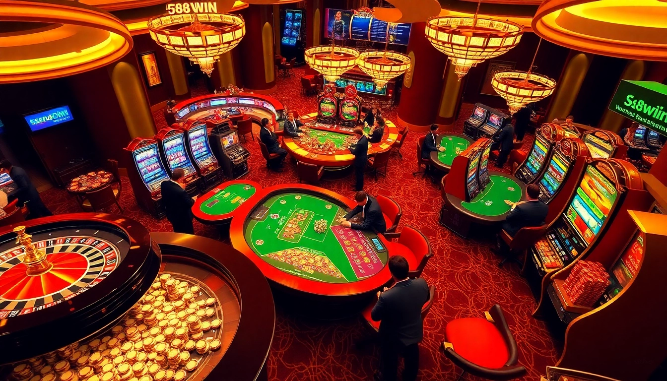 Experience the exhilaration of online gaming with 58win, featuring roulette and poker action.
