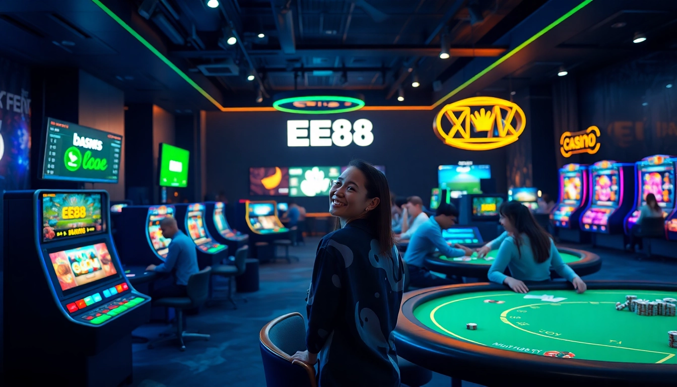 Experience the thrilling atmosphere of Nhà cái EE88, an innovative online casino environment with diverse gaming options.